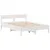 Produktbild 8 för Säng med bokhylla utan madrass vit 120x190 cm massiv furu