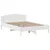 Produktbild 8 för Säng med bokhylla utan madrass vit 140x190cm massiv furu
