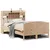 Produktbild 2 för Säng med bokhylla utan madrass 135x190cm massiv furu