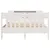 Produktbild 4 för Säng med bokhylla utan madrass vit 135x190cm massiv furu