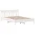 Produktbild 8 för Säng med bokhylla utan madrass vit 135x190cm massiv furu