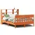 Produktbild 2 för Sängram utan madrass vaxbrun 140x190 cm massiv furu