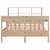 Produktbild 4 för Sängram utan madrass 120x190 cm massiv furu