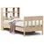 Produktbild 2 för Sängram utan madrass 75x190 cm massiv furu