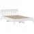 Produktbild 5 för Sängram utan madrass vit 140x200 cm massiv furu