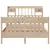 Produktbild 4 för Sängram utan madrass 140x190 cm massiv furu