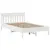 Produktbild 5 för Sängram utan madrass vit 120x190 cm massiv furu