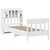 Produktbild 3 för Sängram utan madrass vit 90x190 cm massiv furu