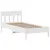 Produktbild 5 för Sängram utan madrass vit 90x190 cm massiv furu