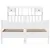 Produktbild 4 för Sängram utan madrass vit 150x200 cm massiv furu