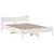Produktbild 5 för Sängram utan madrass vit 150x200 cm massiv furu