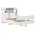 Produktbild 3 för Sängram utan madrass vit 135x190 cm massiv furu