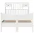 Produktbild 4 för Sängram utan madrass vit 135x190 cm massiv furu