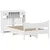 Produktbild 3 för Sängram utan madrass vit 120x190 cm massiv furu