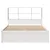 Produktbild 3 för Sängram utan madrass vit 150x200 cm massiv furu
