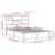 Produktbild 11 för Sängram utan madrass vit 150x200 cm massiv furu