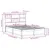 Produktbild 12 för Sängram utan madrass vit 135x190 cm massiv furu
