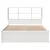 Produktbild 4 för Sängram utan madrass vit 135x190 cm massiv furu