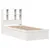Produktbild 3 för Sängram utan madrass vit 90x190 cm massiv furu