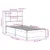 Produktbild 12 för Sängram utan madrass vit 90x190 cm massiv furu