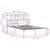 Produktbild 11 för Sängram utan madrass vit 140x190 cm massiv furu