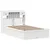 Produktbild 3 för Sängram utan madrass vit 135x190 cm massiv furu