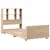 Produktbild 3 för Sängram utan madrass 75x190 cm massiv furu