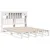 Produktbild 3 för Säng med bokhylla utan madrass vit 140x190cm massiv furu