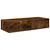 Produktbild 2 för Vägghylla med lådor rökfärgad ek 80x33x17 cm konstruerat trä