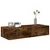 Produktbild 3 för Vägghylla med lådor rökfärgad ek 80x33x17 cm konstruerat trä