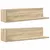 Produktbild 2 för Vägghyllor 2 st sonoma-ek 75x16,5x16,5 cm konstruerat trä