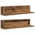 Produktbild 2 för Vägghyllor 2 st åldrat trä 75x16,5x16,5 cm konstruerat trä