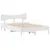 Produktbild 2 för Sängram utan madrass vit 140x190 cm massiv furu