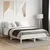 Produktbild 3 för Sängram utan madrass vit 135x190 cm massiv furu