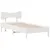 Produktbild 2 för Sängram utan madrass vit 90x190 cm massiv furu