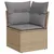 Produktbild 4 för Soffgrupp för trädgården med dynor 6 delar beige konstrotting