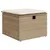 Produktbild 6 för Matgrupp för trädgården med dynor 8 delar beige konstrotting