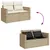 Produktbild 6 för Soffgrupp för trädgården med dynor 6 delar beige konstrotting