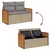 Produktbild 10 för Matgrupp för trädgården med dynor 7 delar beige konstrotting