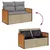 Produktbild 11 för Matgrupp för trädgården med dynor 8 delar beige konstrotting