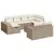 Produktbild 2 för Loungegrupp för trädgården m. dynor 11 delar beige konstrotting