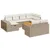 Produktbild 2 för Loungegrupp för trädgården m. dynor 11 delar beige konstrotting