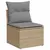 Produktbild 4 för Loungegrupp för trädgården m. dynor 11 delar beige konstrotting