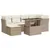 Produktbild 2 för Matgrupp för trädgården med dynor 7 delar beige konstrotting
