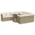 Produktbild 2 för Loungegrupp för trädgården m. dynor 11 delar beige konstrotting