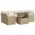 Produktbild 2 för Matgrupp för trädgården med dynor 7 delar beige konstrotting
