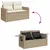 Produktbild 10 för Matgrupp för trädgården med dynor 7 delar beige konstrotting