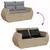 Produktbild 7 för Matgrupp för trädgården med dynor 7 delar beige konstrotting