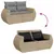 Produktbild 10 för Soffgrupp för trädgården med dynor 9 delar beige konstrotting