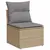 Produktbild 4 för Loungegrupp för trädgården m. dynor 11 delar beige konstrotting